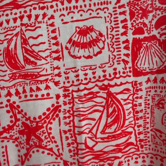 Lilly Pulitzer Coral-Pink Patterned V-Neck Maxi Dress - Picture 4 of 6